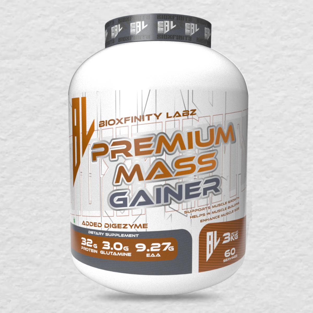 Bioxifinity Labz Premium Mass Gainer 3kg (Free Delivery) (Cash on Delivery available)