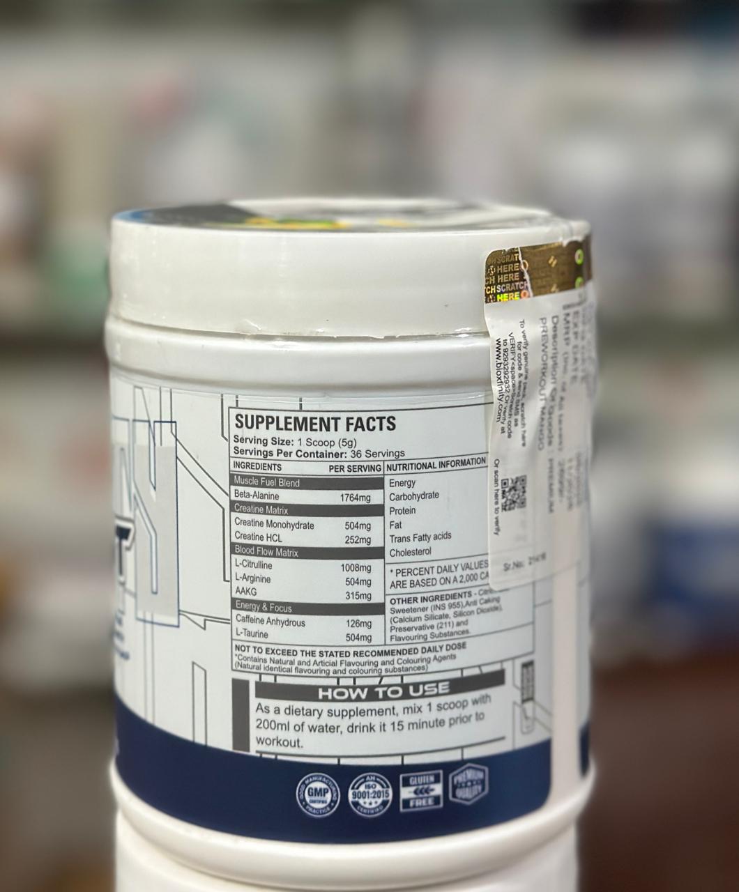 Bioxifinity Labz Pre Workout - 180 Gms | 36 servings (Free Delivery) (Cash on Delivery available)