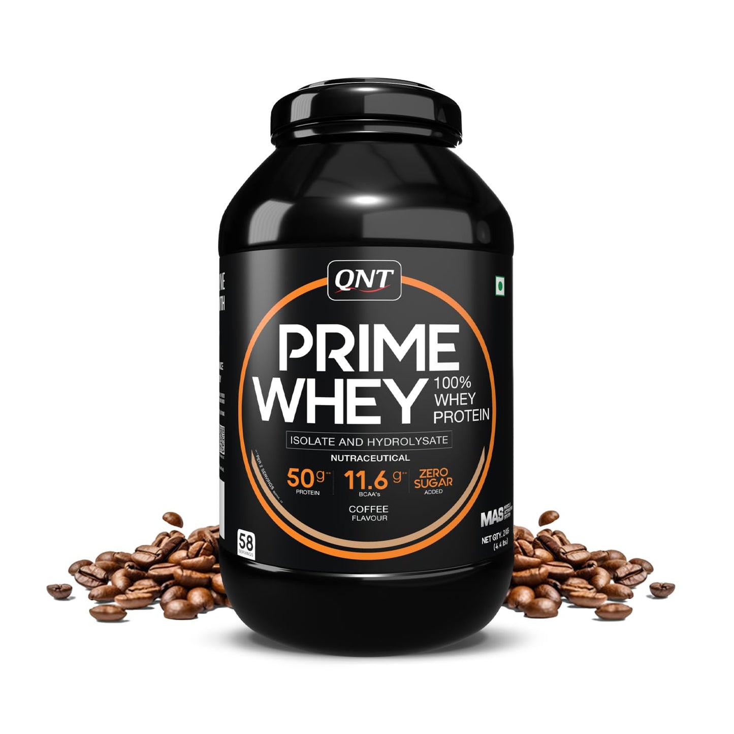 QNT Prime Whey Protein Powder | Triple Blend of Whey Isolate, Concentrate & Hydrolysate | 25g Protein, 5.8g BCAA per Scoop | Best Whey Protein Powder for Men & Women