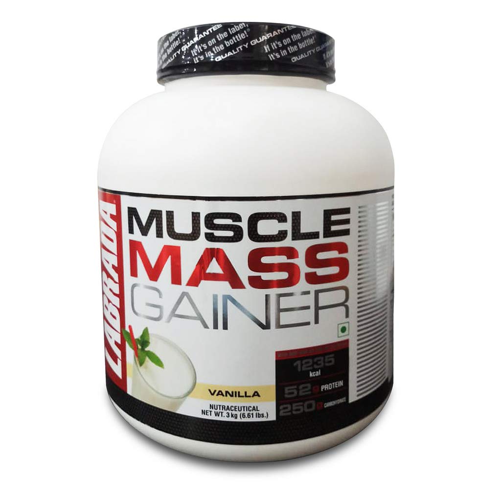 Labrada Muscle Mass Gainer Powder 3 Kg | 250g Carbs | { with Creatine Monohydrate and L-Glutamine)
