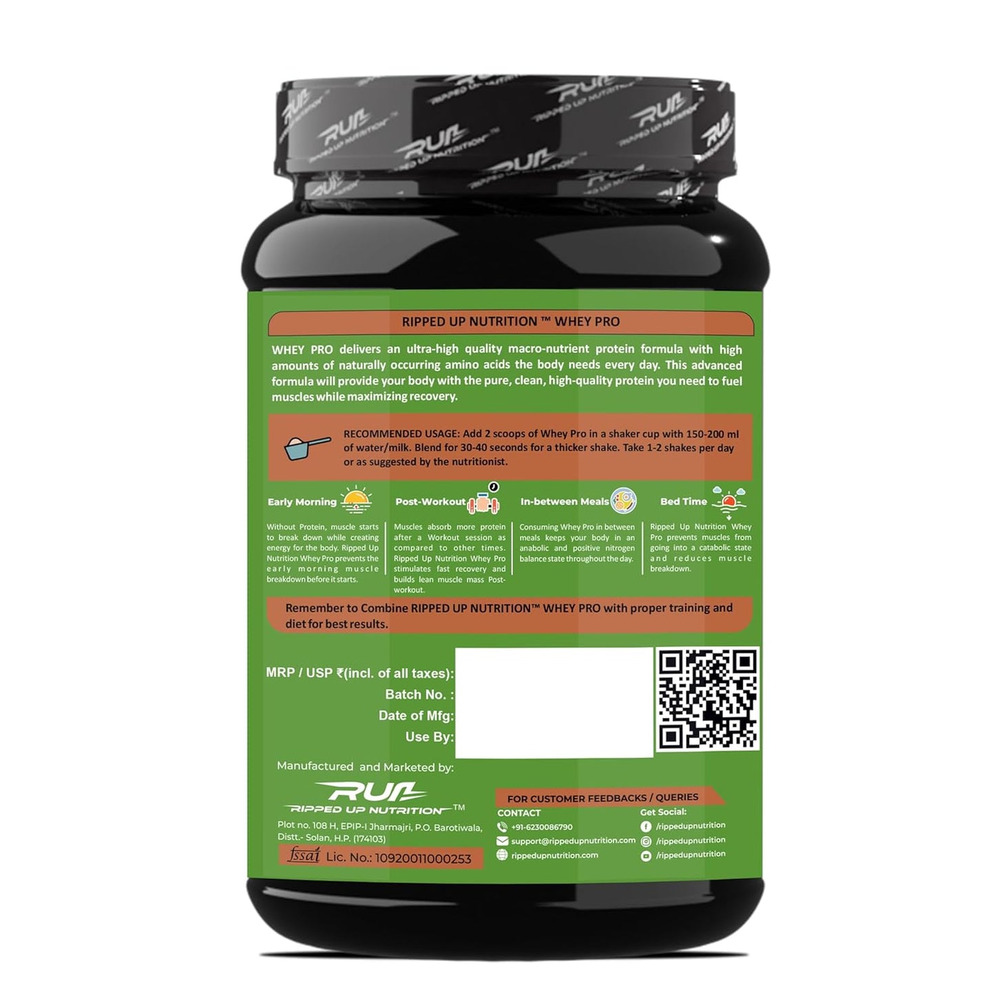 Ripped Up Nutrition - Whey Pro (TRUSTIFIED) 1 kg | 24g Protein | 0g Sugar | Low Carb |