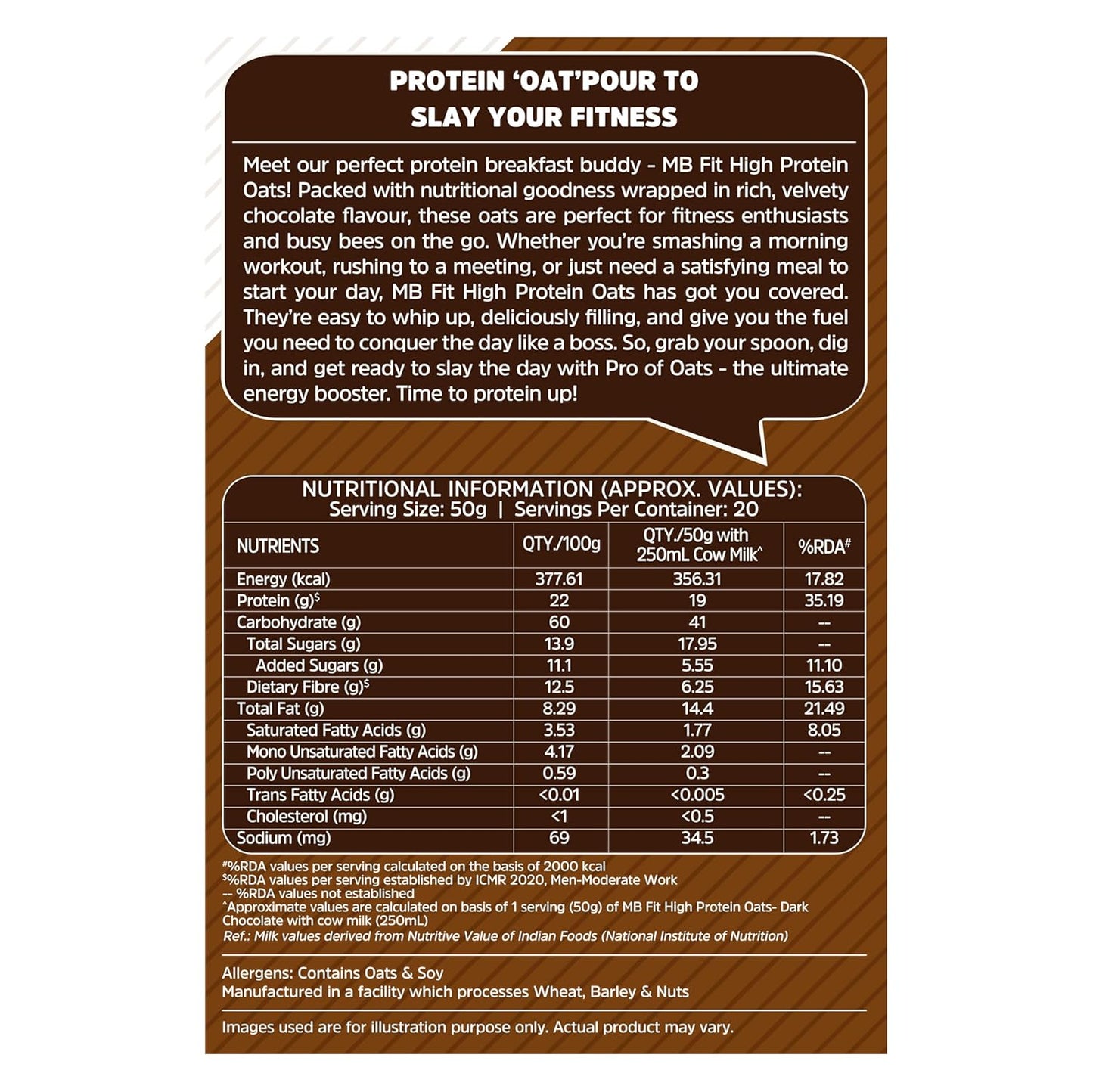 Muscle Blaze High Protein Chocolate Oats - 1kg