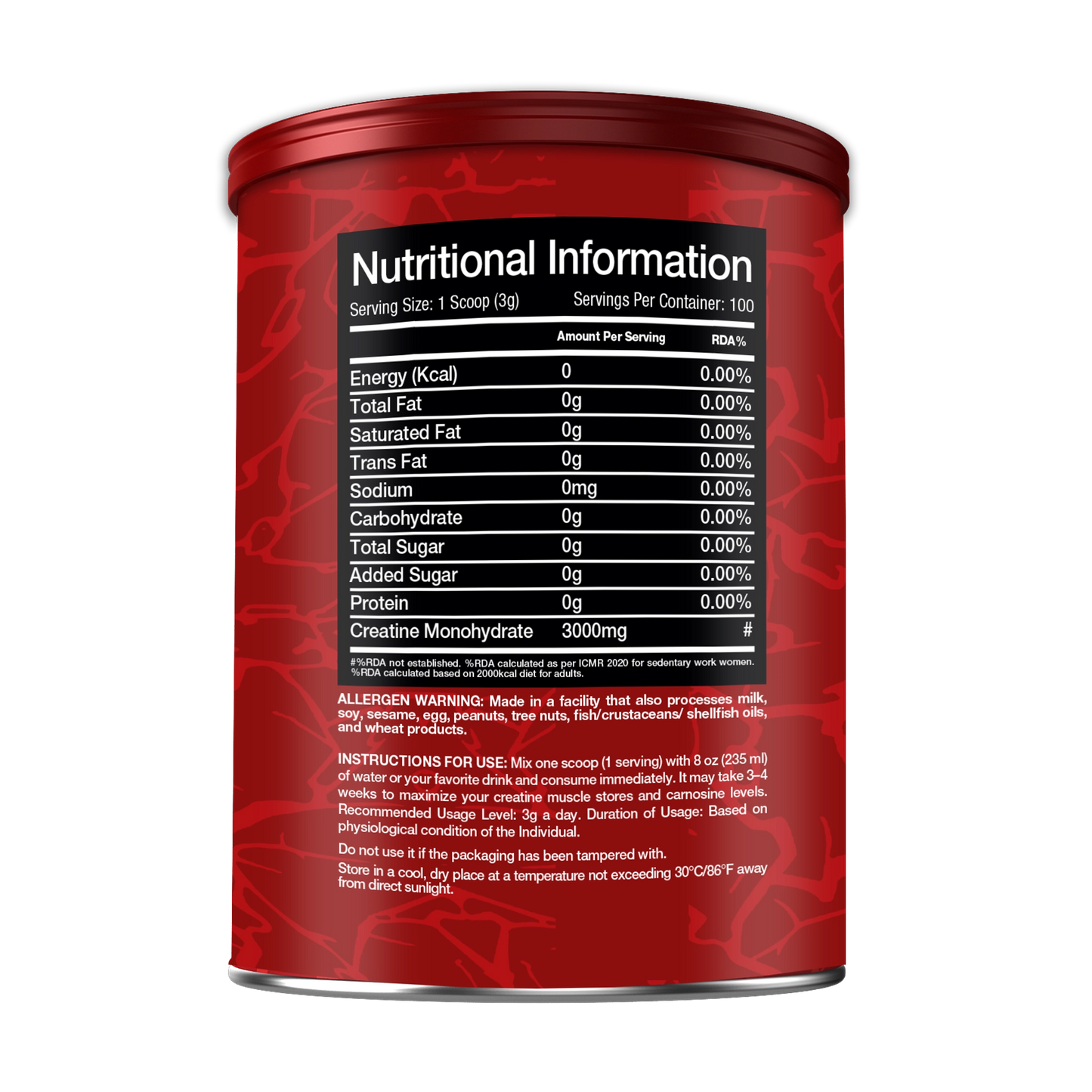 Big Ramy Labs RedRex Creatine 3000mg 300g (100 Servings)
