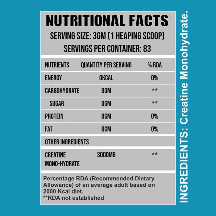 Ripped Up Nutrition - Creatine Monohydrade , 33 servings (Unflavoured)