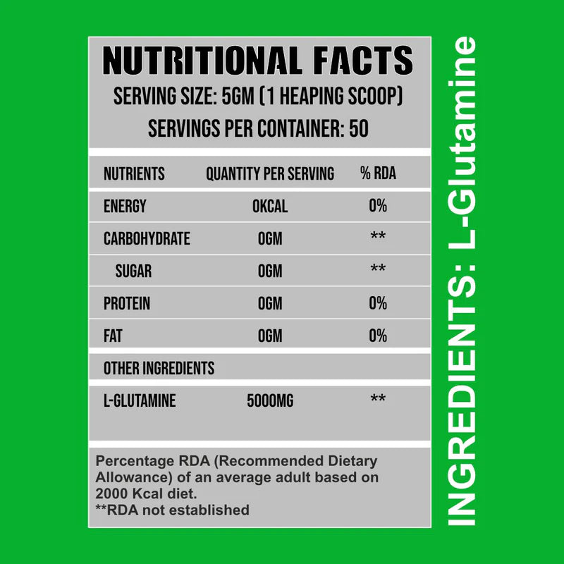 Ripped Up Nutrition L-Glutamine 50 Servings