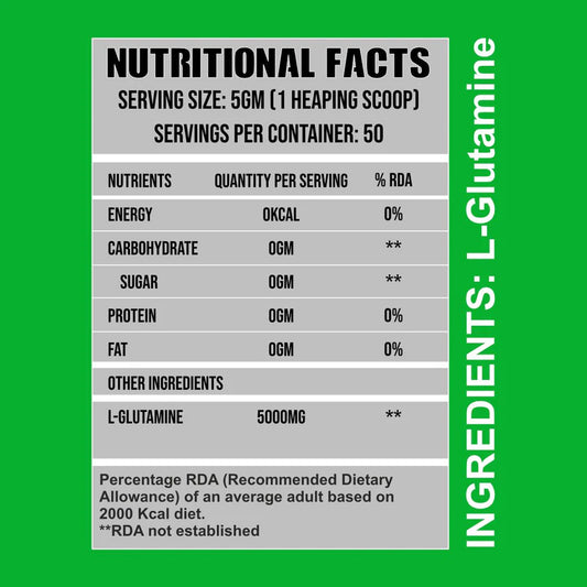 Ripped Up Nutrition L-Glutamine 50 Servings (Free Delivery) (Cash on Delivery available)