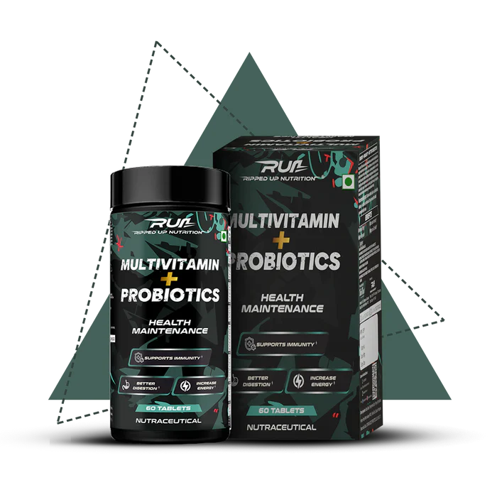 Ripped Up Nutrition - Multivitamin with Probiotics-For Men and Women | Safe and Trusted |