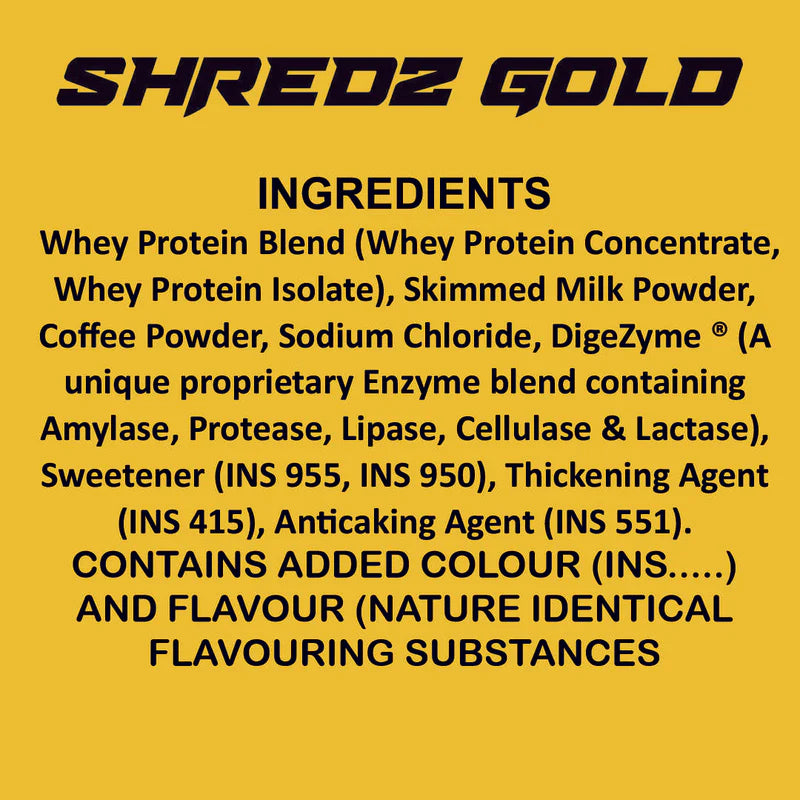 Ripped Up Nutrition Shredz Gold 2 kg | Premium Fat Burning Whey Protein