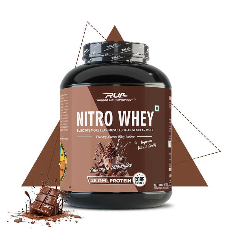 Ripped Up Nutrition Premium Nitro Whey 2kg | Lean Muscle and Strength Builder Whey Protein