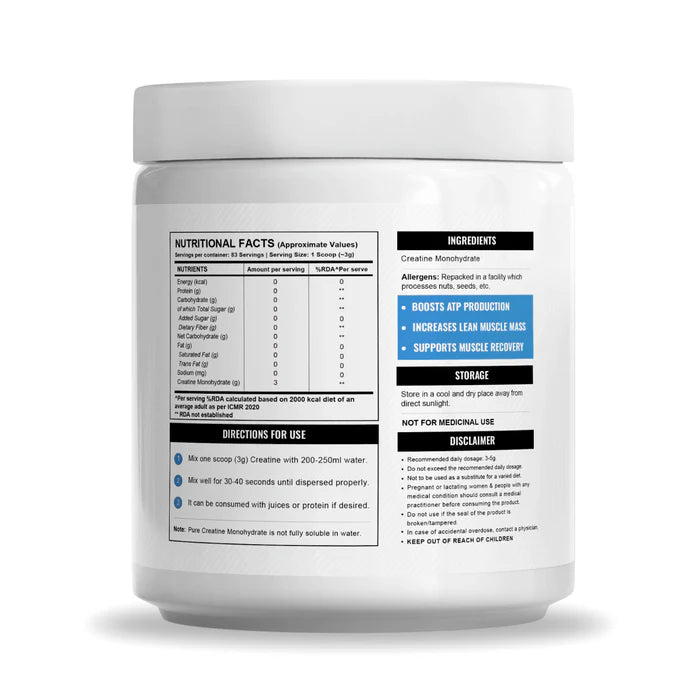 Wellcore - Pure Micronised Creatine Monohydrate (Unflavoured) 83 servings (Free Delivery) (Cash on Delivery available)