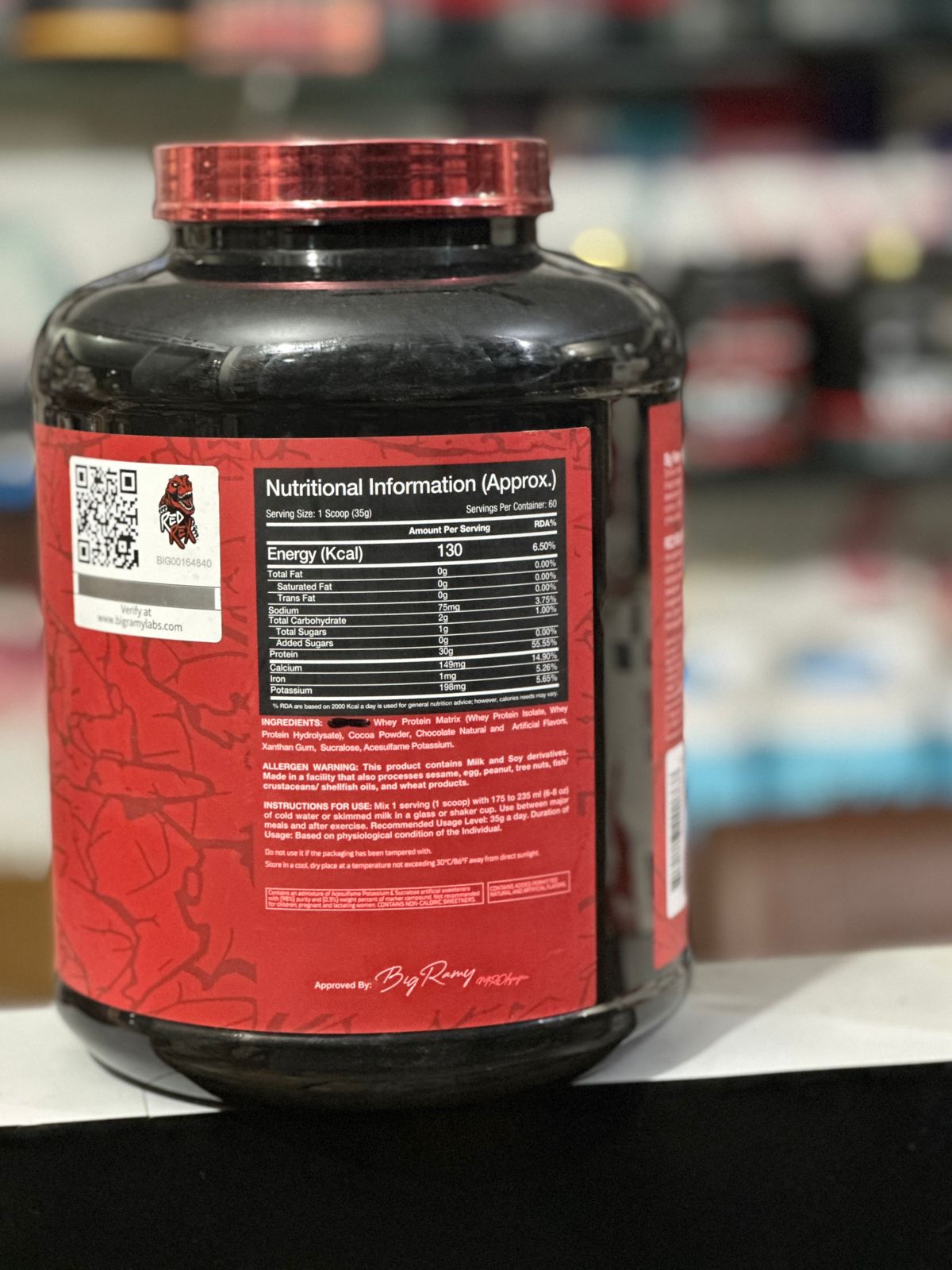 Big Ramy Labs Red-Rex ISO Big Whey (4.5lbs) | 60 Servings (Free Delivery)