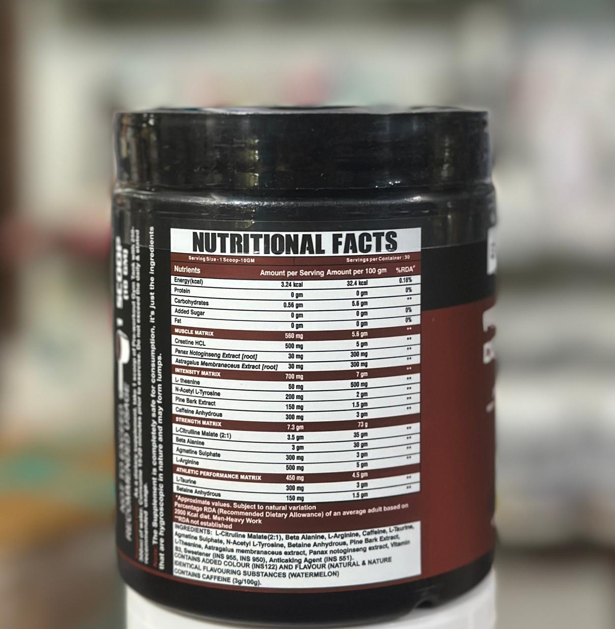 Gym Tank Double Shot pre workout 300 gms | 30 Servings (Free Delivery) (Cash on Delivery available)