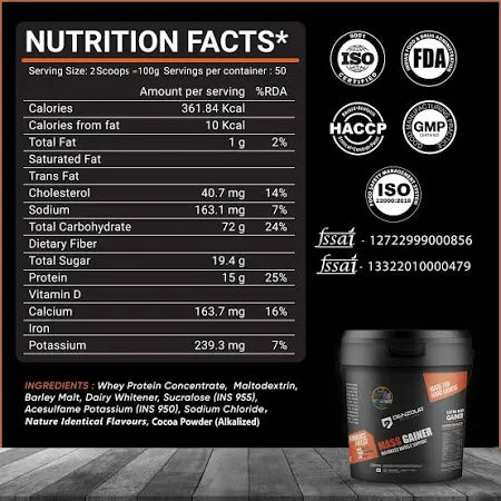 Denzour Mass Gainer 5kg (Free Delivery) (Cash on Delivery available)