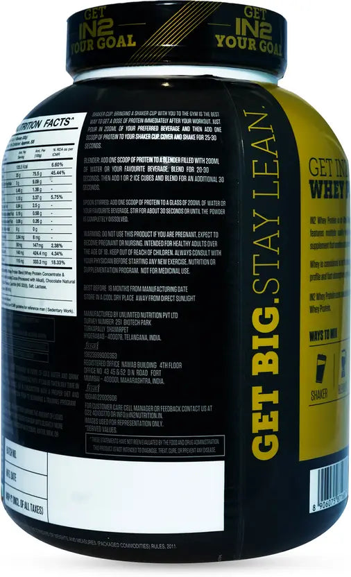 IN2 Whey Protein Fast Absorbing, No Bloating, Easy to Digest | Faster Muscle Whey Protein | 4lbs