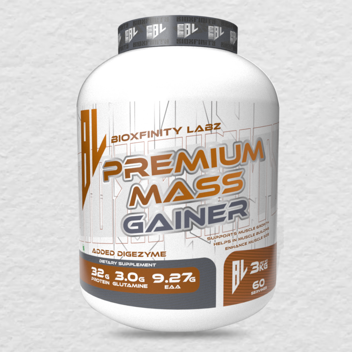 Bioxifinity Labz Premium Mass Gainer 3kg (Free Delivery) (Cash on Delivery available)