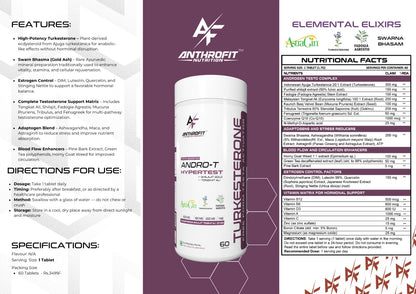 Anthrofit Nutrition Andro - T | Turkestrone | Shilajit | Tongkat Ali  (Free Delivery) (Cash on Delivery available)