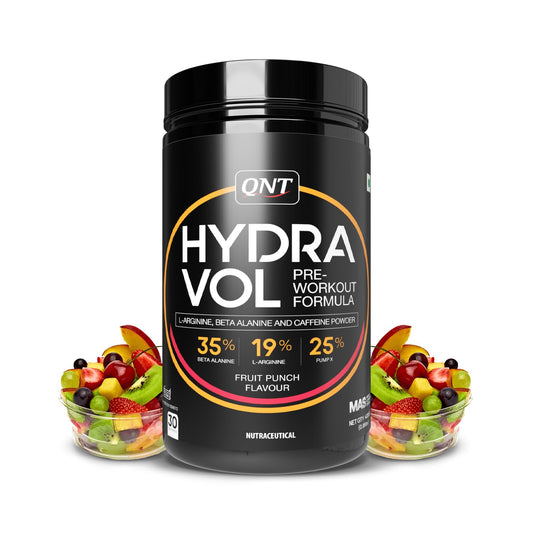 QNT Hydravol Pre-Workout Supplement | 400g | Fruit Punch | Instant Energy & Quick Muscle Pump | Beta-Alanine & Caffeine For Enhanced Focus & Muscle Strength