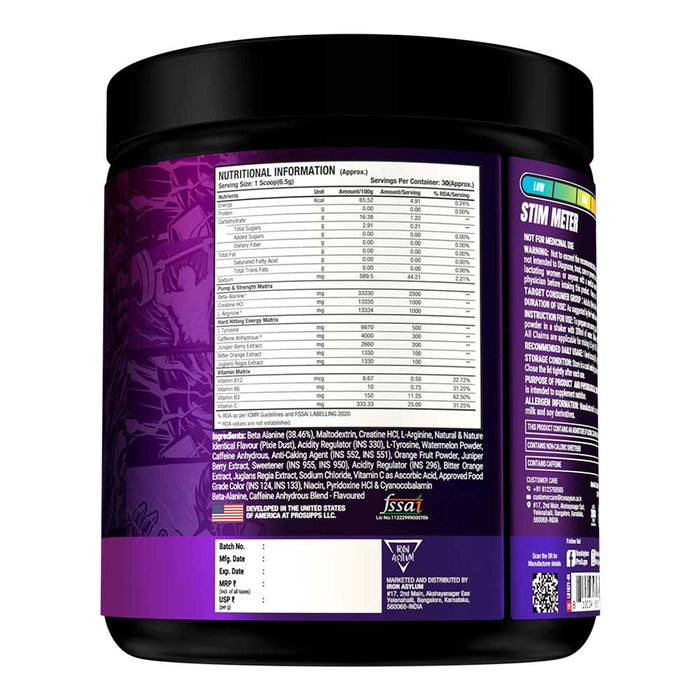 PRO SUPPS Prosupps Hyde Xtreme Pre Workout 195Gm | 30 Servings (Free Delivery) (Cash on Delivery available)