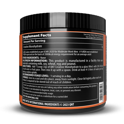 QNT CREATINE MONOHYDRATE POWDER | 90 G | UNFLAVOURED (Free Delivery)