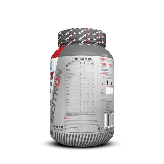 Scitron Advance Whey Protein (28.5 Servings, 25.5g Protein, 6g BCAAs, 0g Sugar, 20 Vitamins & Minerals) 1kg