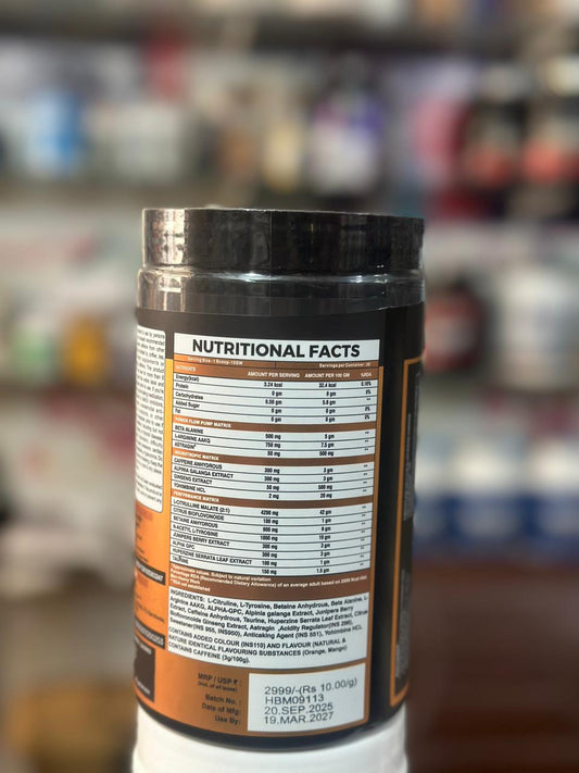GYM TANK Hyper Burn Pre Workout 300 Gms | 30 Servings (Free Delivery) (Cash on Delivery available)
