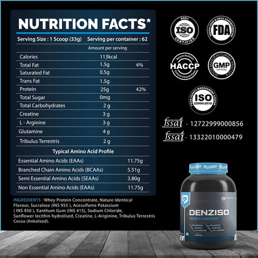DENZOUR DENZISO WHEY MATRIX 2KG (Free Delivery) (Cash on Delivery available)