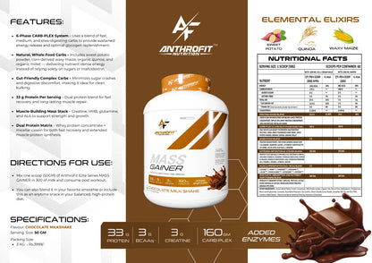Anthrofit Nutrition Mass Gainer 3 kg (Free Delivery) (Cash on Delivery available)