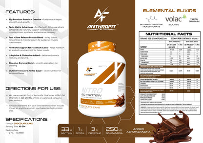 ANTHROFIT NUTRITION Nitro Iso Protein 2 kg (Free Delivery) (Cash on Delivery available)