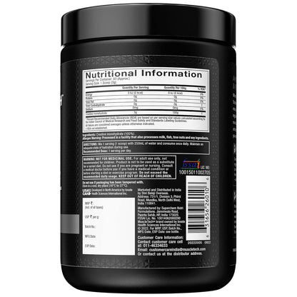 MuscleTech Platinum 100% Creatine Powder (Unflavoured - 250 Gram,83 Serves),Scientifically Researched to Build Muscle - Increase Muscle Power,Boost Strength & Enhance Performance,1 count,83 servings