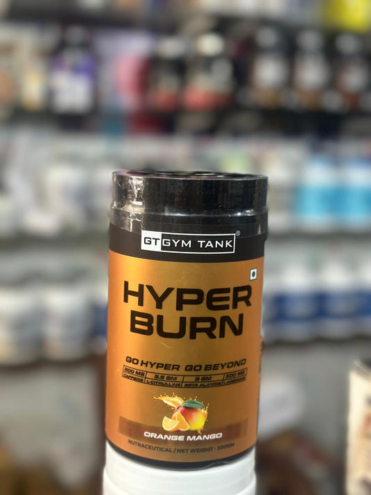 GYM TANK Hyper Burn Pre Workout 300 Gms | 30 Servings (Free Delivery) (Cash on Delivery available)