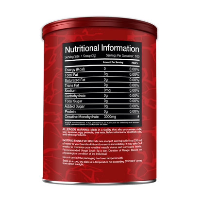 Big Ramy Labs RedRex Creatine 3000mg 300g (100 Servings)