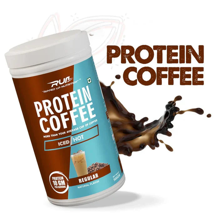Ripped Up Nutrition Protein Coffee (500g) | 10g Protein per serve | Real Coffee With Added Whey | Caffeine (Free Delivery) (Cash on Delivery available)