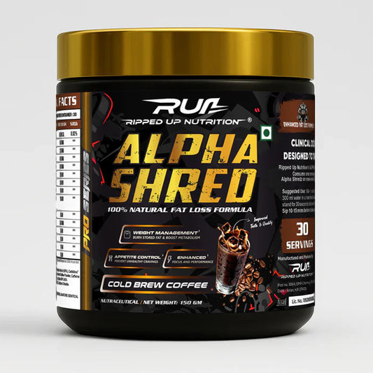 Ripped Up Nutrition Alpha Shred- PRO Series | Ultra Fat Burning Ingredients | Mild Pre Workout