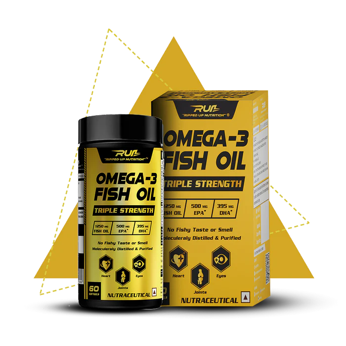 Ripped Up Nutrition Triple Strength Fish Oil Capsules 60 Capsules (Free Delivery) (Cash on Delivery available)