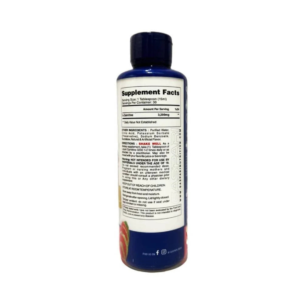 Gaspari L-Carnitine 3200 mgs | Turns Fat into Energy (Free Delivery) (Cash on Delivery available)