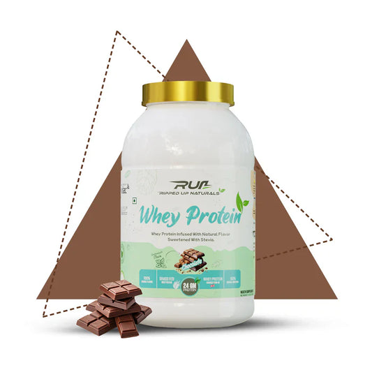 Ripped Up Nutririton 100% Natural Whey  1 kg| Grass Fed | 24g Protein | Swetened with Stevia |