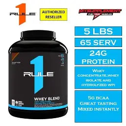 Rule1 Blend Whey Protein 5LBS (Free Delivery)