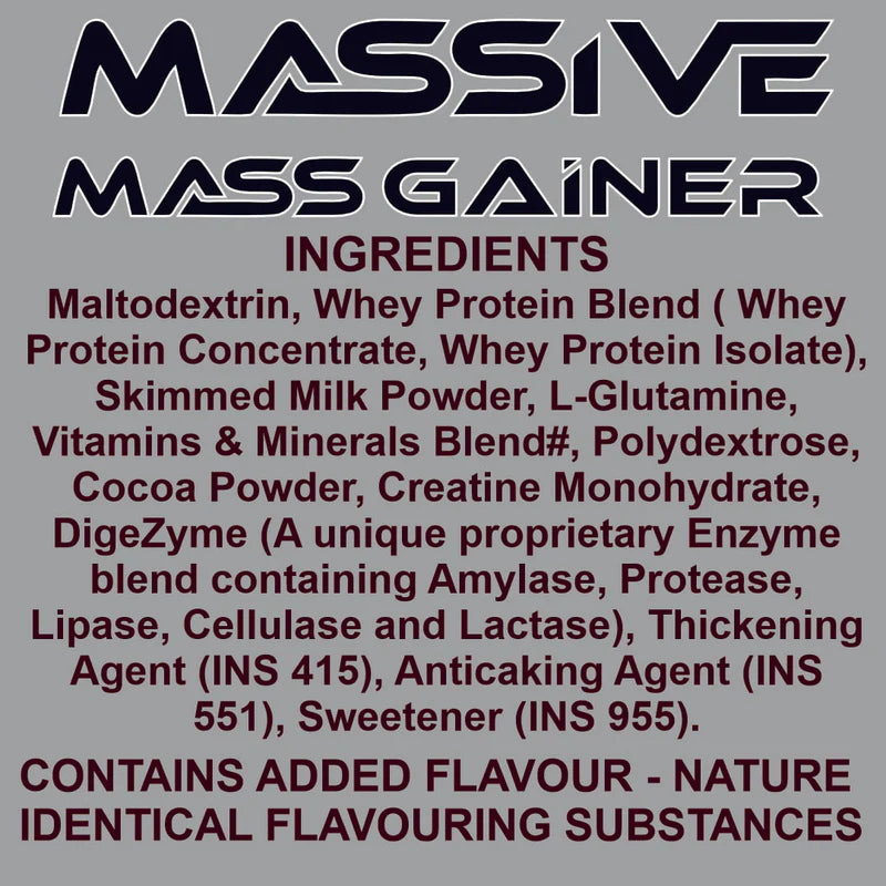 Ripped Up Nutrition Massive Mass Gainer 3kg (Free Delivery) (Cash on Delivery available)