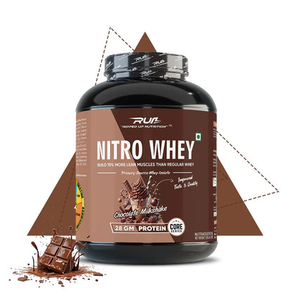 Ripped Up Nutrition Premium Nitro Whey 2kg | Lean Muscle and Strength Builder Whey Protein