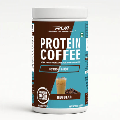 Ripped Up Nutrition Protein Coffee (500g) | 10g Protein per serve | Real Coffee With Added Whey | Caffeine (Free Delivery) (Cash on Delivery available)
