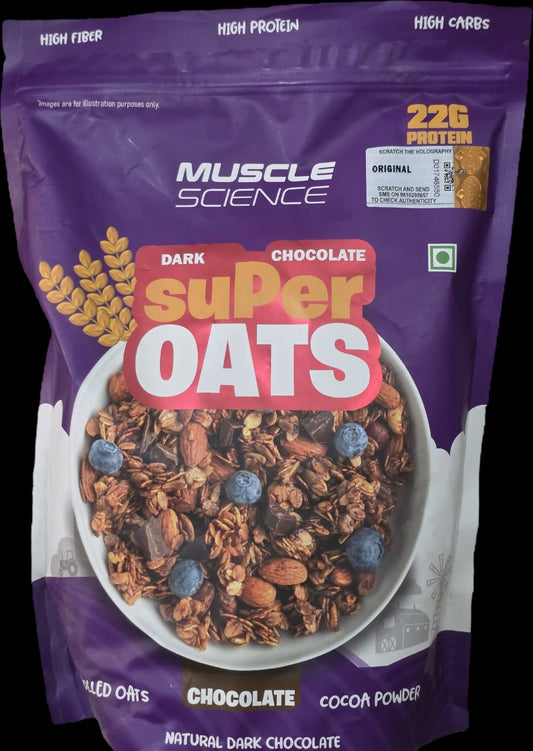 Muscle Science Chocolate High protein Oats 750 gms
