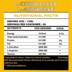 Ripped Up Nutrition Liquid Citrulline + Arginine + Taurine |30 Servings (Free Delivery) (Cash on Delivery available)