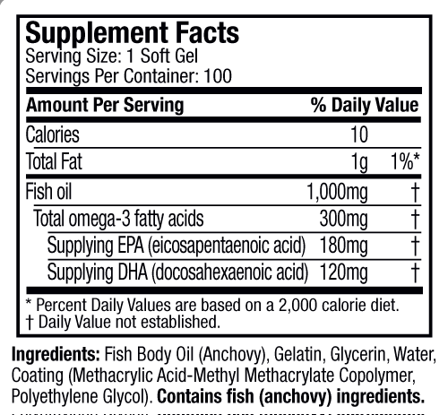 Muscletch Fish Oil 100 Capsules (Free Delivery)