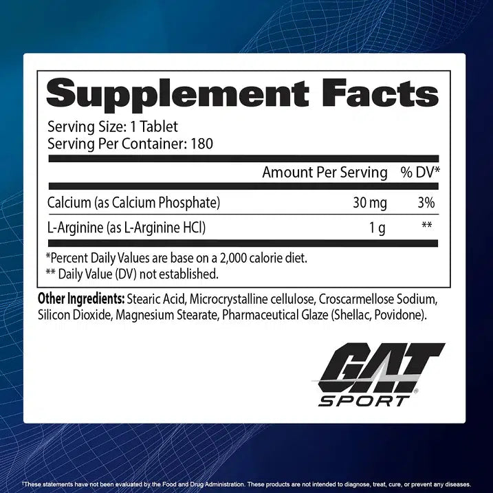 Gat Arginine Tabs - 180 tabs | 180 Servings (Free Delivery)