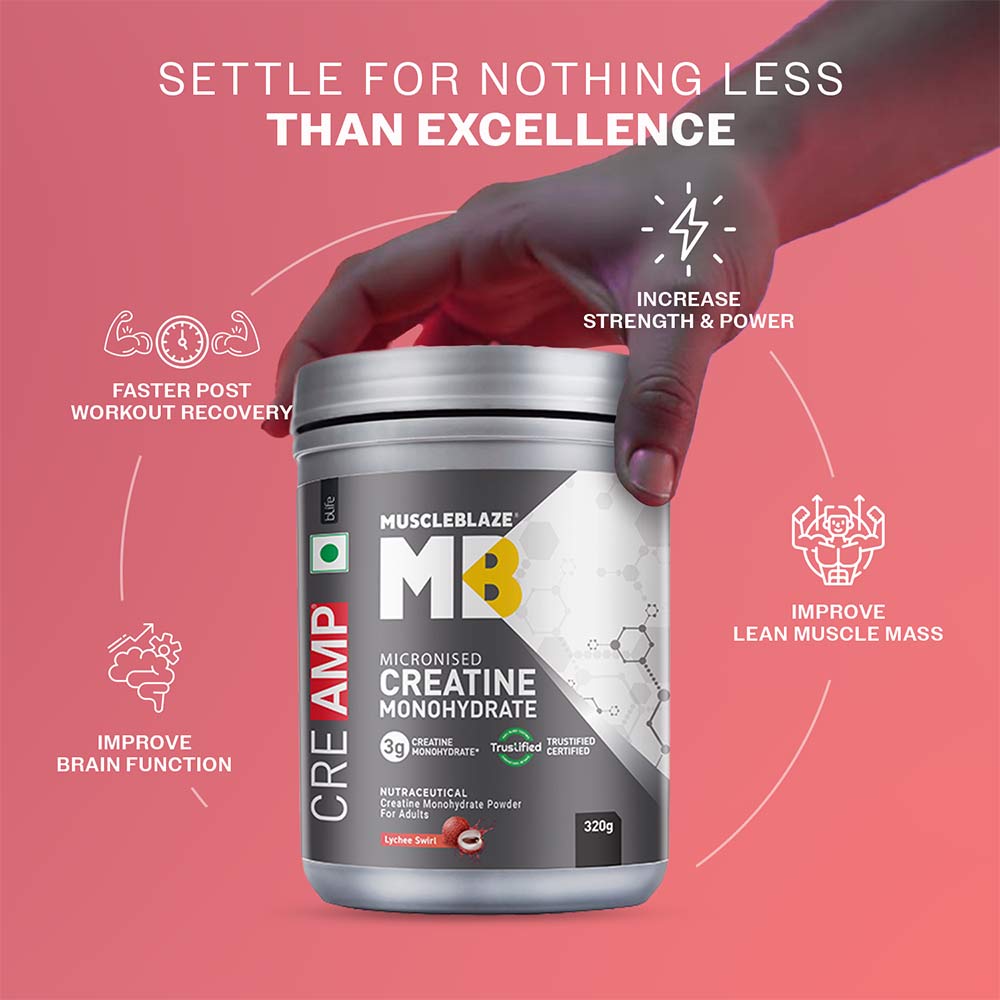 Muscle Blaze Creatine Mohydrate 320 gms (Flavoured) (Free Delivery)