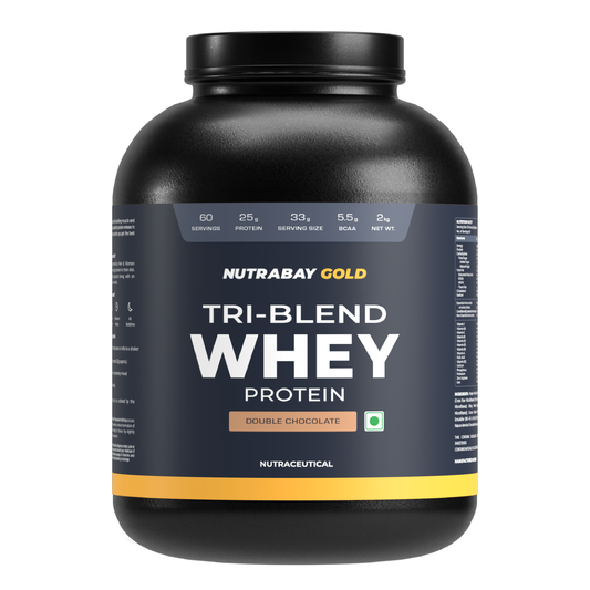Nutrabay Gold Tri-Blend Whey Protein - 2 Kg (4.4 Lb) | Premium Whey Matrix |