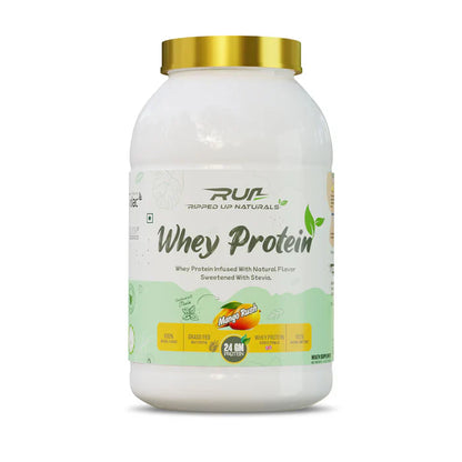 Ripped Up Nutririton 100% Natural Whey  1 kg| Grass Fed | 24g Protein | Swetened with Stevia |