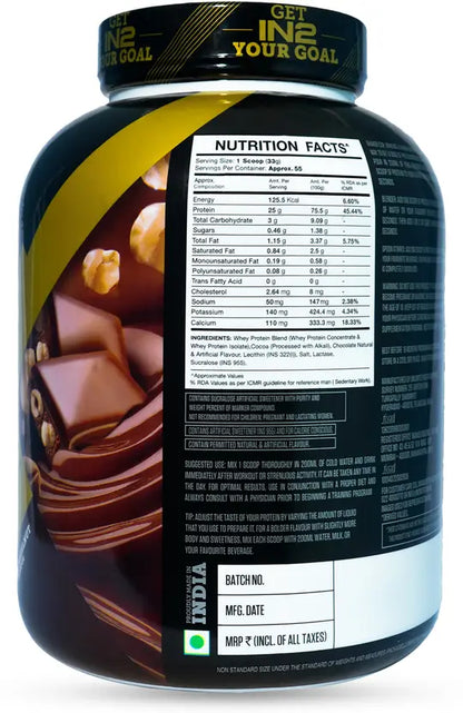 IN2 Whey Protein Fast Absorbing, No Bloating, Easy to Digest | Faster Muscle Whey Protein | 4lbs